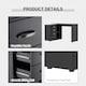 image 5 of HOMCOM Computer Desk Table Workstation L Shape File Cabinet Black Home Office