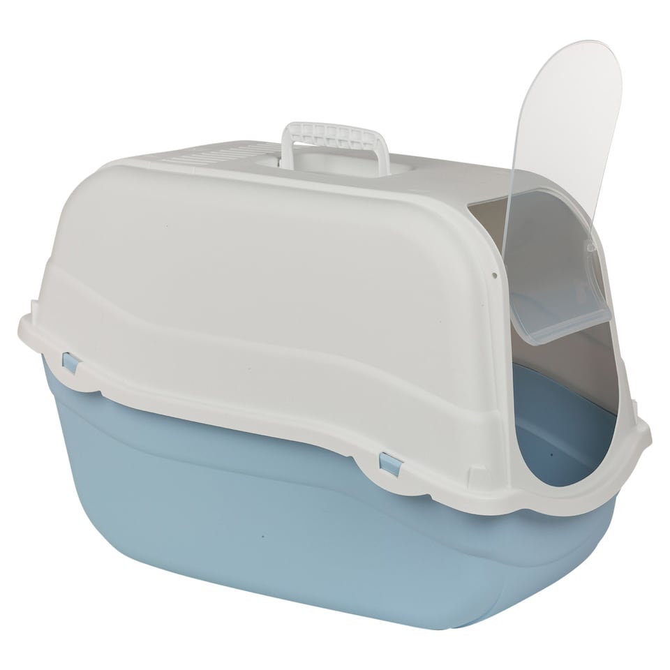 image 1 of Extra Large Enclosed Cat Litter Tray Filter Box Hooded Large Scoop Toilet Potty | Blue | 1