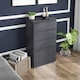 image 2 of HOMCOM High Gloss Chest of Drawers, Modern 5 Drawer Dresser with Soft Closing Mechanism for Bedroom, Grey