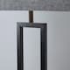 image 4 of Walsten Black Floor Lamp with Grey Shade
