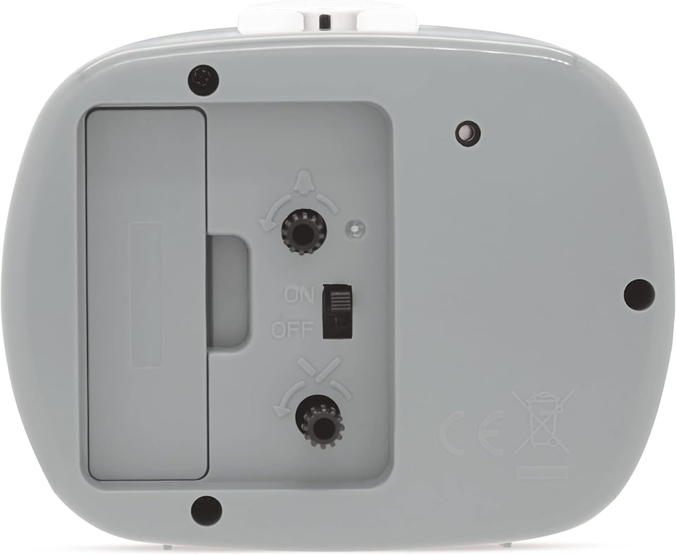 image 1 of Acctim Camille Analogue Alarm Clock Quartz Luminous Hands Chrome Bezel | Grey | Pigeon Grey