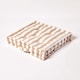 image 1 of Homescapes Cotton Beige Thick Stripe Floor Cushion - 50 x 50 cm | Cream | Beige | 50 x 50 cm