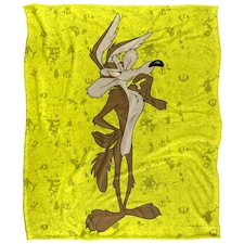 Looney Tunes Character Collage Wile E Coyote Blanket - Multicoloured - One Size
