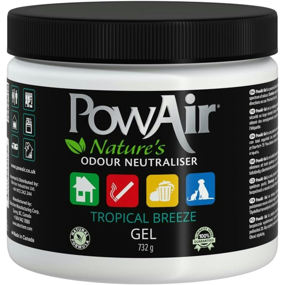 PowAir Nature's Odour Neutraliser Gel Tropical Breeze 732g