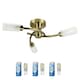 image 1 of ValueLights Claudia Antique Brass Gold Semi-Flush Light and G9 Capsule LED 2.6W Warm White 3000K Bulb
