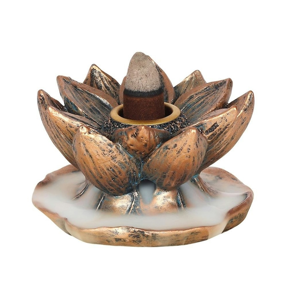 image 1 of Something Different Lotus Backflow Burner - Bronze - One Size