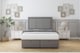 image 1 of Sloomy Lancaster Pewter Dumfries Ottoman Bed Base With 26" Strutted Headboard 2'6 Small Single | Grey | Pewter | Small Single | 1