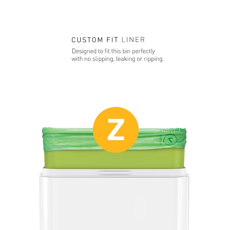 image 1 of Simplehuman 4L Compost Caddy and Food Waste Bin, White Steel