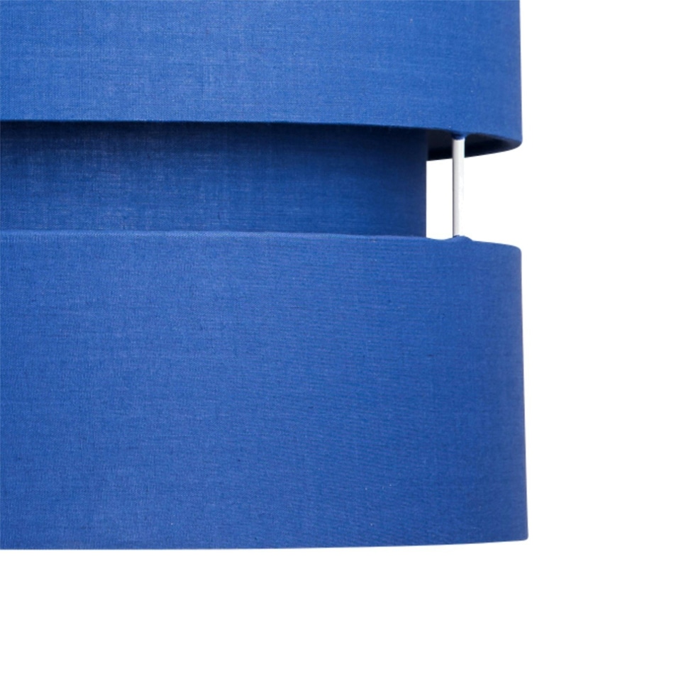 image 1 of First Choice Lighting Blue Layered Easy Fit Drum Light Shade Blue