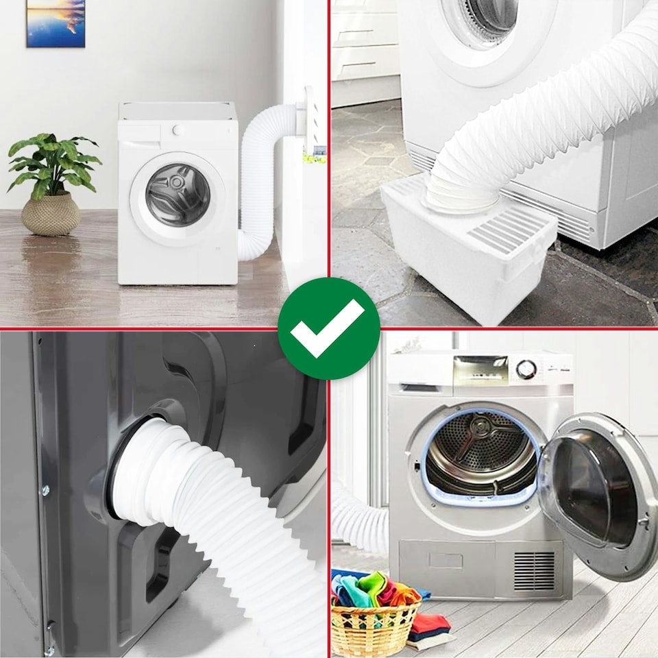 image 1 of SPARES2GO Vent Hose for Zanussi Tumble Dryer PVC Aluminium Foil Insulated Duct Outlet Pipe (4" x 2.5m)