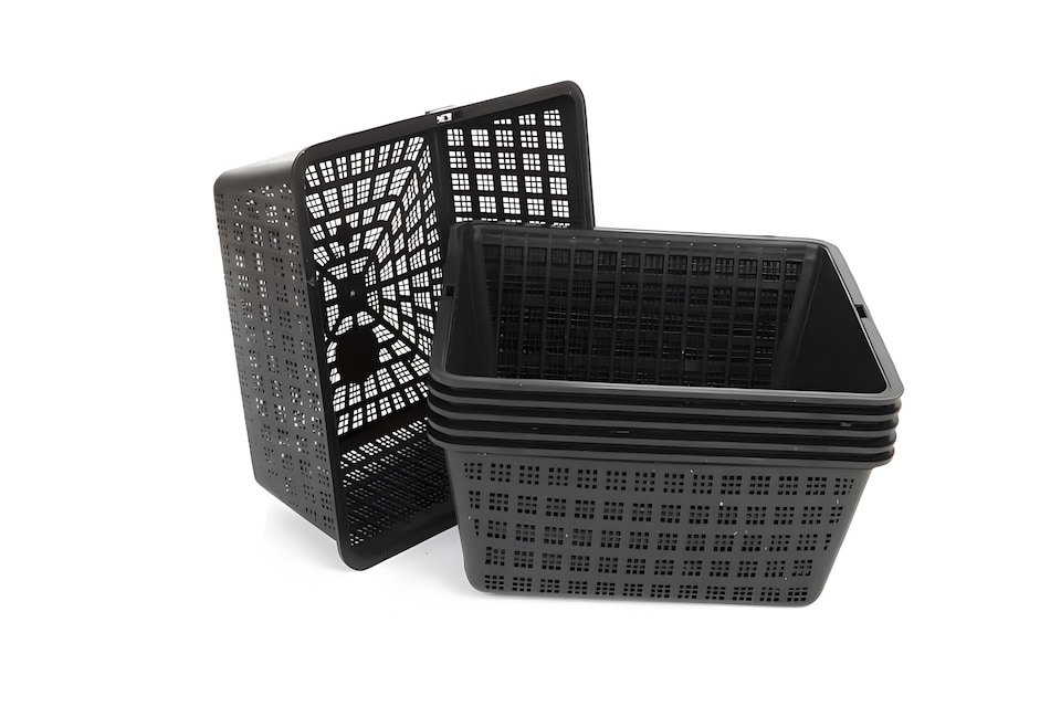 image 1 of Aquatic Pond Planting Basket - Square - 19cm / 2 Ltr - Mesh Plant Pot for Water Garden Ponds, Protects Roots from Fish
