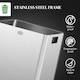 image 8 of HOMCOM 2 x 20L Dual Kitchen Bin Pedal Bin for Recycling and Waste Silver | 40L