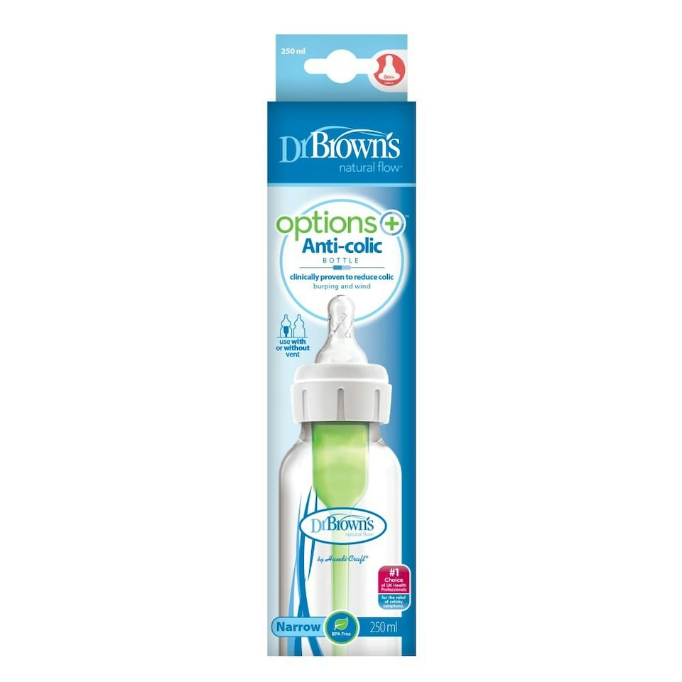 Dr Brown - Options + Narrow Neck Plastic Bottle (250ml)