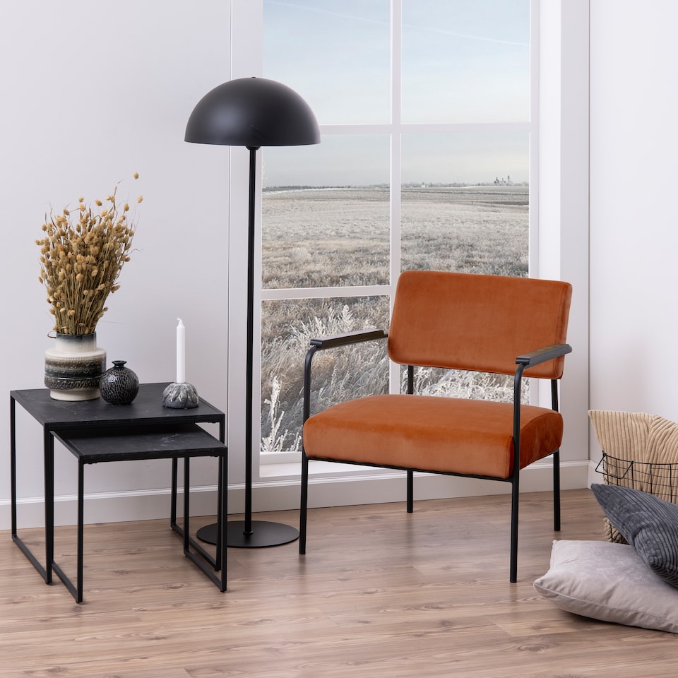 image 1 of Infinity Nest of Tables in Black Matt Set of 2