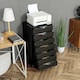 image 9 of Vinsetto Mobile Filing Cabinet, 7-drawer File Cabinet with Wheels, Black