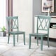 image 4 of COSTWAY Set of 2 Dining Chairs Wooden Armless Chairs Green