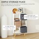 image 4 of HOMCOM Freestanding 6 Cube Storage Cabinet Unit Bookcase w/ 3 Drawer White