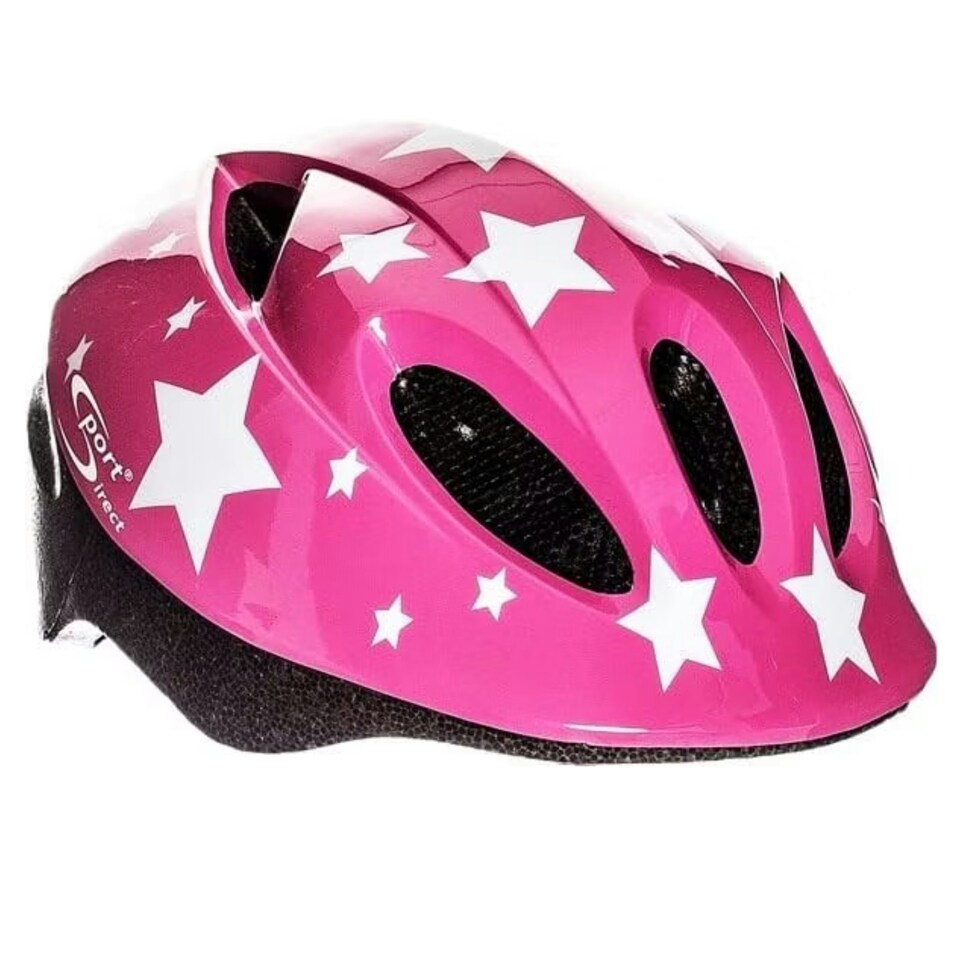 image 1 of Sport Direct Pink Stars Childs Bike Helmet 48-52cm Pink | XS
