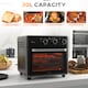 image 3 of HOMCOM Mini Oven, 20L Air Fryer Oven with Timer, Countertop Convection Oven with Double Layered Glass Door and Adjustable Temp, Oil-Less Cooking, Dishwasher safe Accessory, 1400W