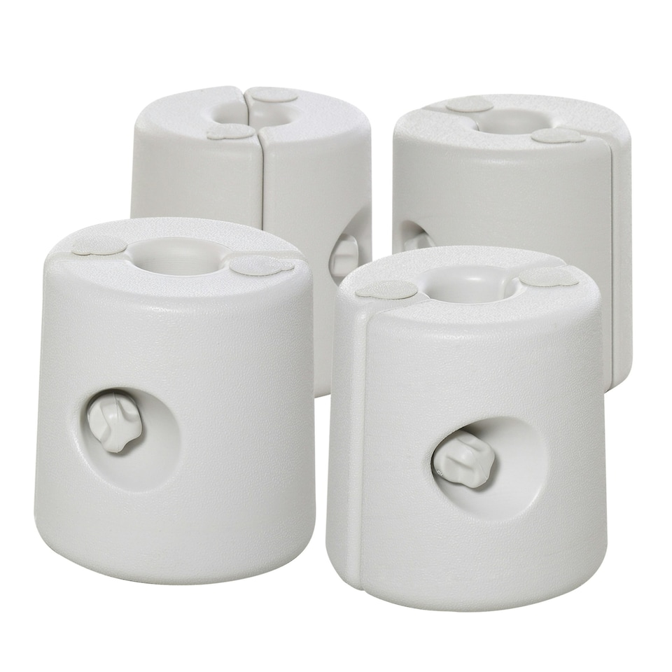 image 1 of Outsunny Tent Weight Base 4pcs Gazebo Foot Leg Anchor Weights Marquee White