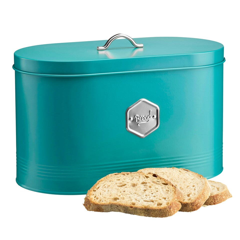 image 1 of Cooks Professional Bread Bin | Teal / Silver | Blue