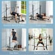 image 8 of HOMCOM Multifunction Barbell Squat Rack Adjustable Height Weight Lifting