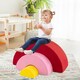 image 5 of COSTWAY 3 Piece Toddlers Climbing Toy Indoor Soft Play Equipment Playset-Red