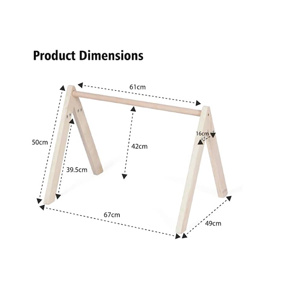 image 1 of Wooden Activity Gym for Newborn Baby