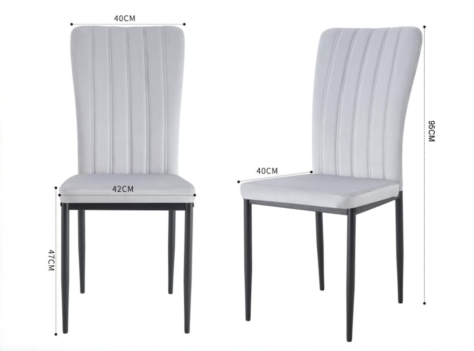 image 1 of MCC Direct Set of 6 Velvet Dining Chairs Upholstered Kitchen Accent Chairs Elle