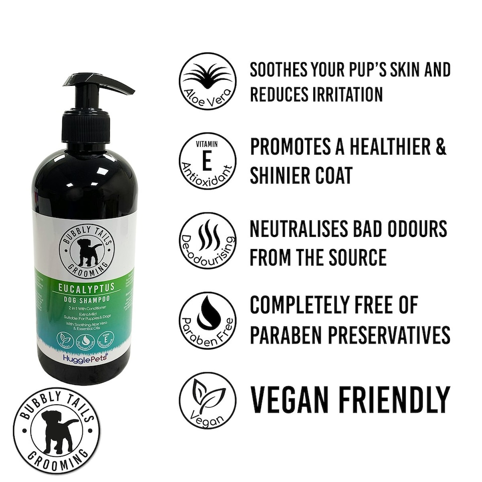 image 1 of HugglePets Bubbly Tails Dog Shampoo - Eucalyptus