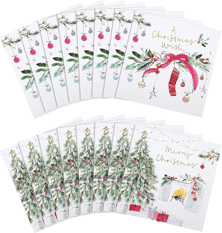 image 1 of Traditional Wish Designs, Pack of 16 Charity Christmas Cards
