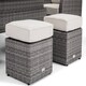 image 5 of Classic Rattan 8 Seater Sofa Set with Rising Dining Table in Stone