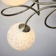 image 5 of Delos 3 Light Multi Arm Glass Semi Flush Ceiling Lamp Antique Brass