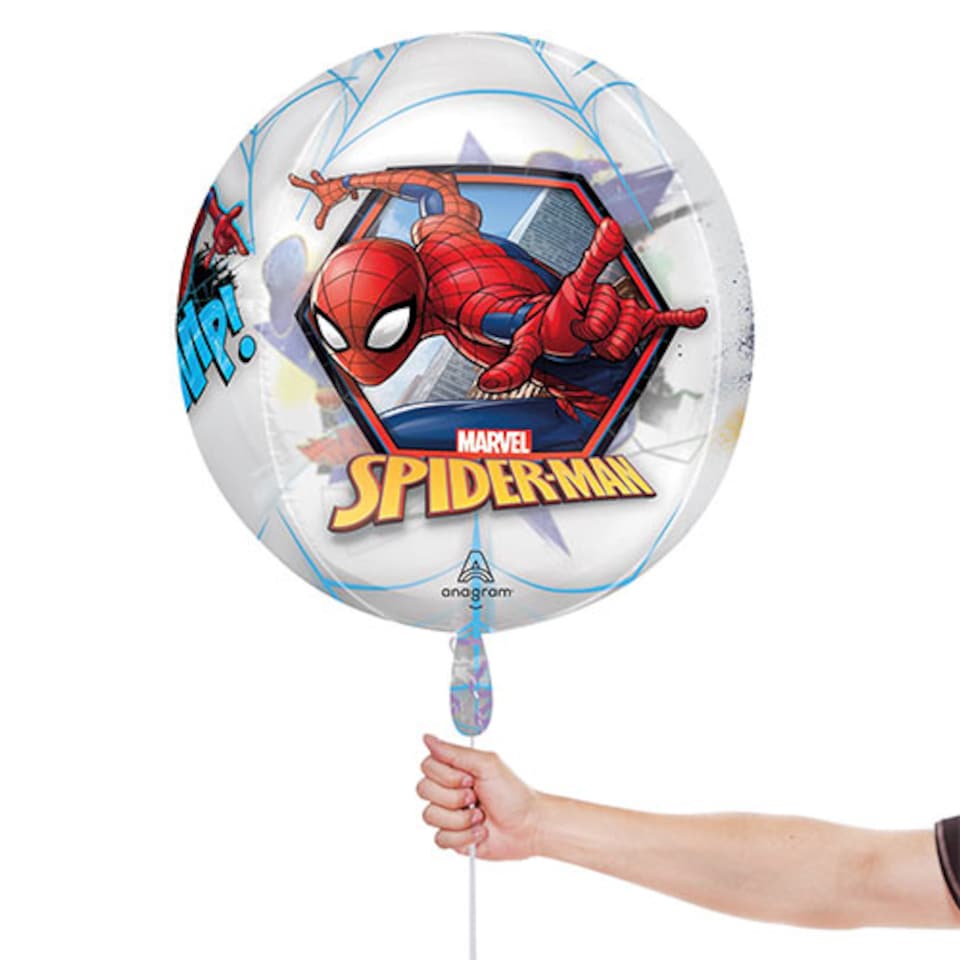 image 1 of Spider-Man Marvel See-Thru Orbz Foil Helium Balloon 38cm / 15 in | White