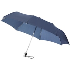 Bullet 21.5in Alex 3-Section Auto Open And Close Umbrella - Navy - One Size