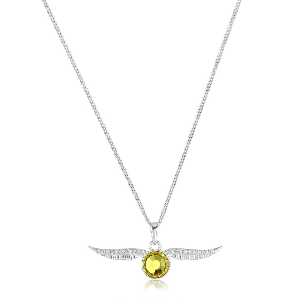 image 1 of Harry Potter Golden Snitch Necklace Embellished with Crystals Elements BHPSN004