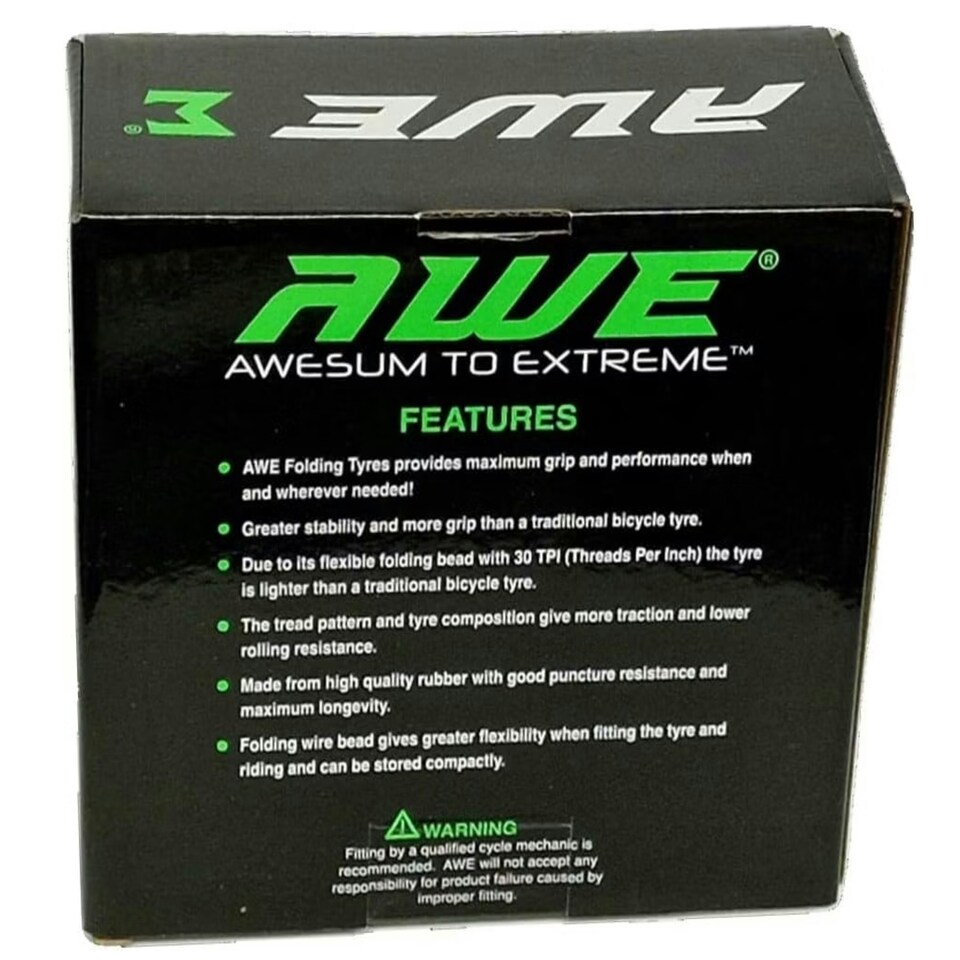 image 1 of AWE AWERide Bike/E-Bike Folding Tyre 27.5" x 2.20" MTB Tyre 30 TPI
