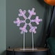 image 7 of 45cm Light up White Christmas Snowflake on Metal Stand with Twinkling Rainbow LEDs
