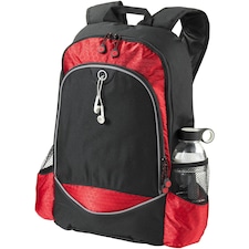 Bullet Benton 15in Laptop Backpack - Solid Black/Red - 33 x 13.9 x 45 cm