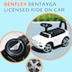 image 3 of AIYAPLAY Bentley Licensed Ride on Car, Foot to Floor w/ Music Horn - White