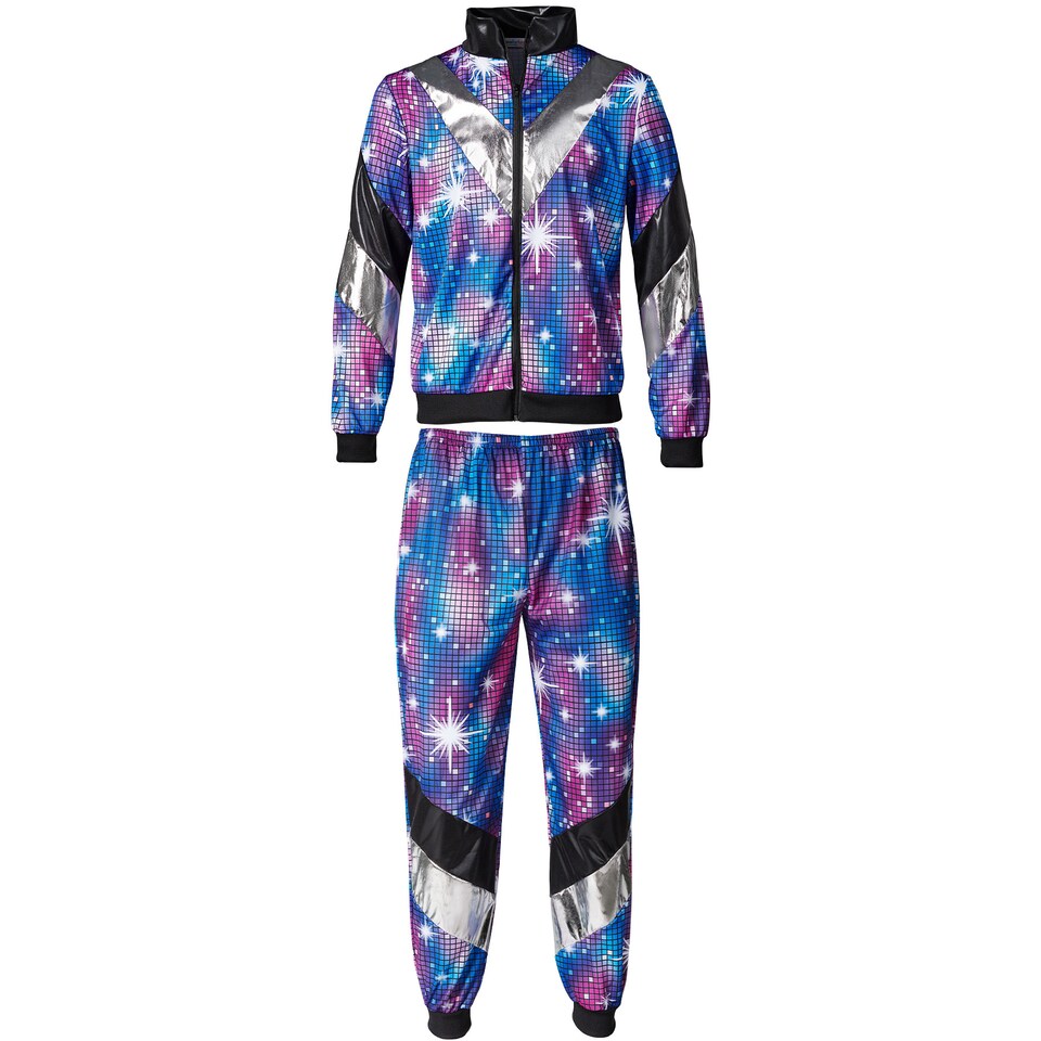image 1 of Womens Fancy Dress Costume - Retro Disco Tracksuit | Blue | blue | 2XL | 1