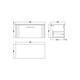 image 2 of Retro 1 Drawer Wall Hung Vanity Unit with Sparkling Black Laminate Worktop - 800mm - Satin Blue - Balterley Blue