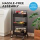 image 5 of House of Home 3 Tier Storage Cart On Wheels Home Kitchen Office Bath-Bedroom Organiser Black | Black