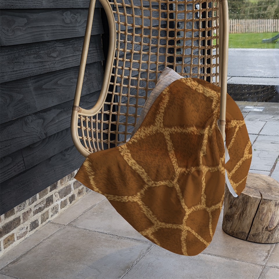 image 1 of Giraffe Print Blanket | Multi