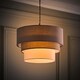 image 3 of ValueLights Aztec 3 Tier Grey Fabric Ceiling Light Shade and Bulb