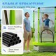 image 3 of AIYAPLAY 4.6FT Kids Trampoline with Safety Enclosure Net | Green | Green