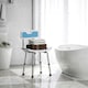 image 2 of HOMCOM Shower Stool for Elderly Disabled Adjustable Shower Stool Light Blue