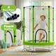 image 3 of AIYAPLAY 4.6FT Kids Trampoline with Safety Enclosure Net, Green