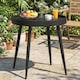 image 2 of Outsunny Round Garden Table, Outdoor Coffee Side Table with Plastic Top