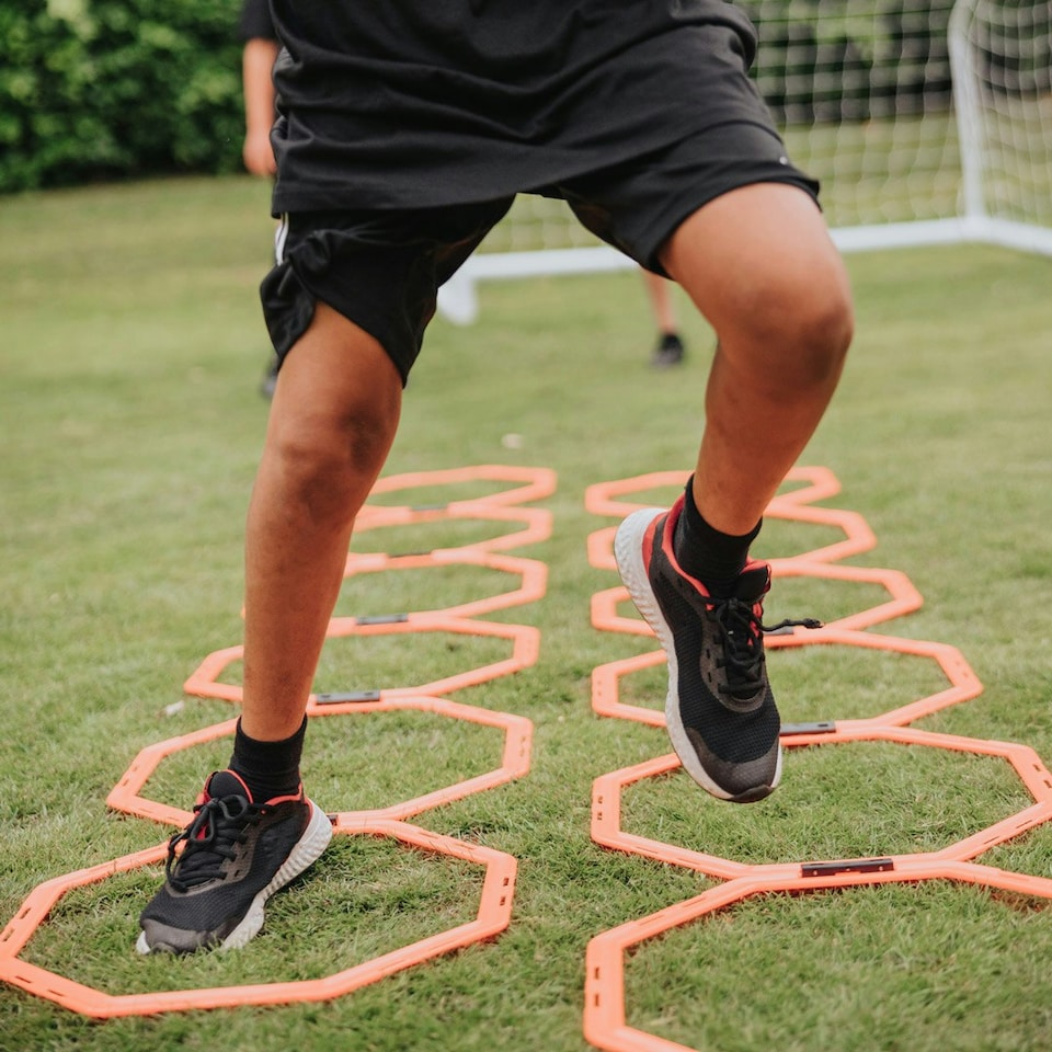 image 1 of Football Flick 2 In 1 Octa Speed Rings – Speed Agility Ladder With Hurdle Capability